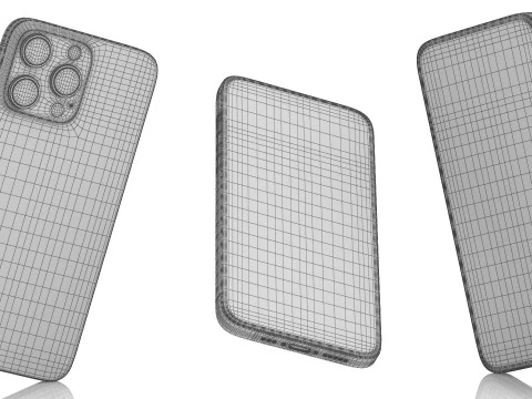 Apple iPhone 15 pro max white 3D Model