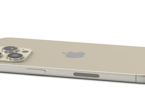 Apple iPhone 15 pro max natural titanium 3D Model