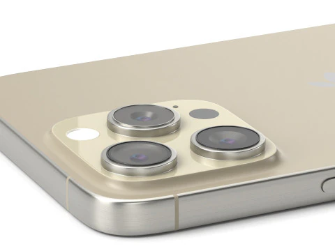 Apple iPhone 15 pro max natural titanium 3D Model