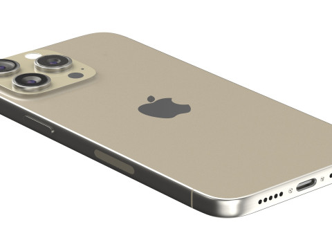 Apple iPhone 15 pro max natural titanium Modello 3D