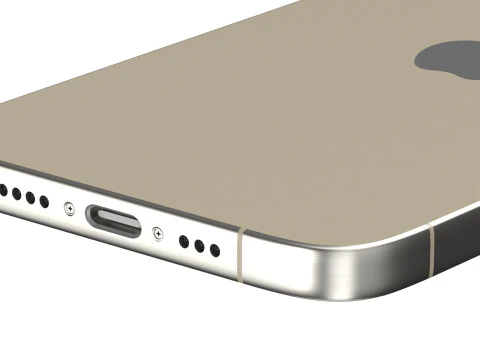 Apple iPhone 15 pro max natural titanium 3D Model