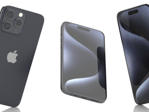 Apple iPhone 15 pro max All collours 3D Model