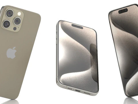 Apple iPhone 15 pro max All collours 3D Model