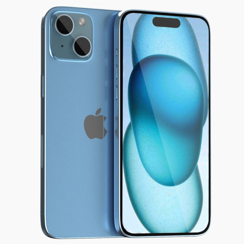 Apple iPhone 15 Plus blue Model 3D .c4d .max .obj .3ds .fbx .stl .blend 