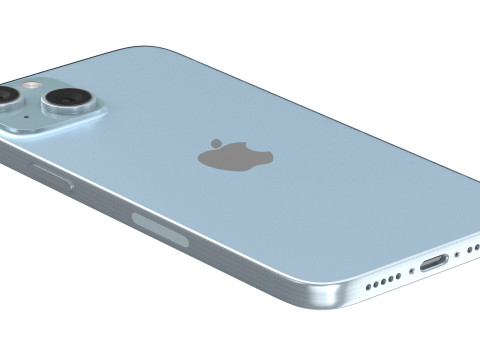Apple iPhone 15 Plus blue Model 3D