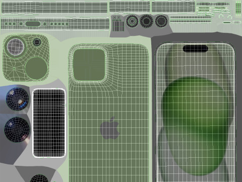 Apple iPhone 15 Plus Green 3D Model