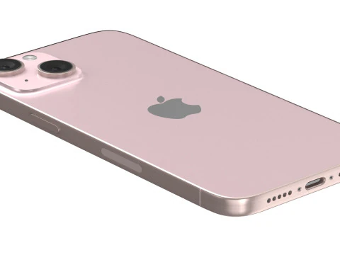 Apple iPhone 15 Plus Pink 3D Model