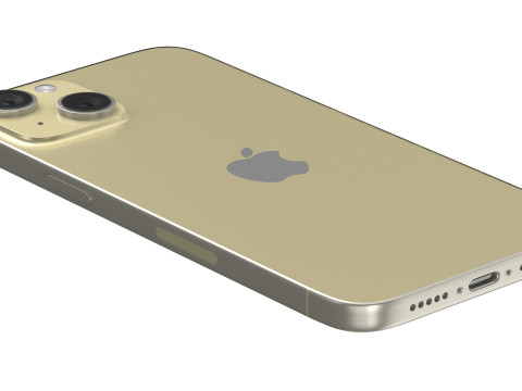 Apple iPhone 15 Plus Yellow 3D Model