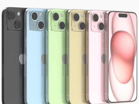 Apple iPhone 15 Plus All colors 3Dモデル