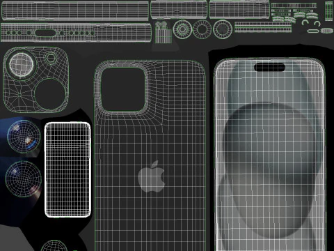Apple iPhone 15 Plus All colors 3D Model