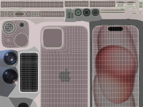 Apple iphone 15 pro max and 15 plus All colors 3D Model