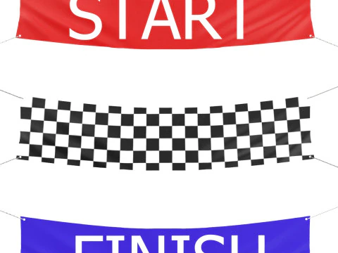 Racing Banners-collectie 3D Model