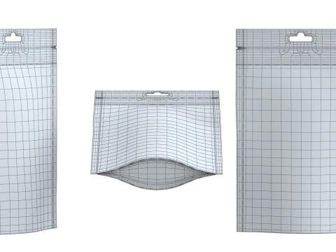 Paper pouchs collection 3D Model