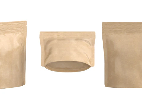 Paper pouchs collection 3D Model