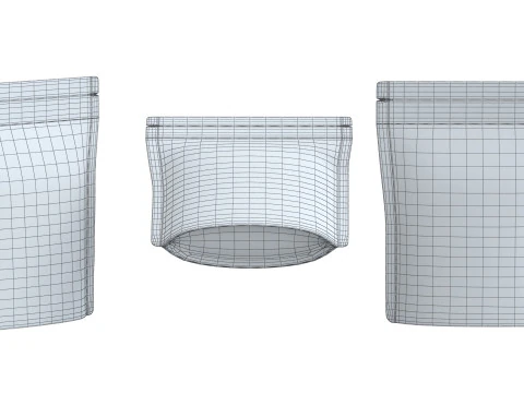 Paper pouchs collection 3D Model