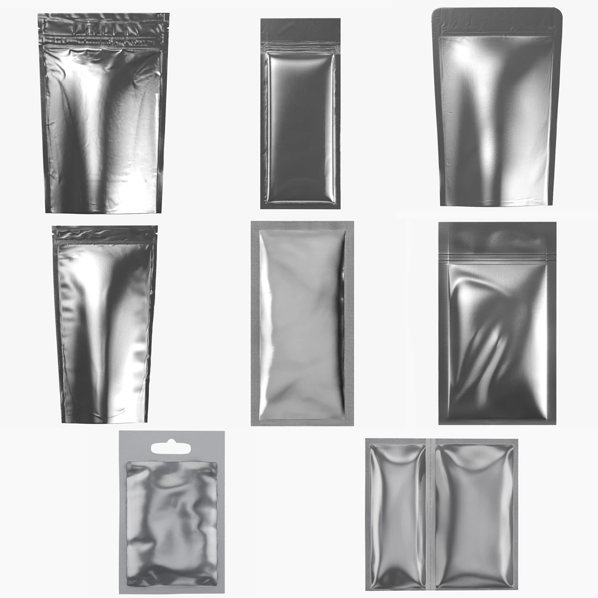 Collection Food Packaging 3D Model .c4d .max .obj .3ds .fbx .stl .blend