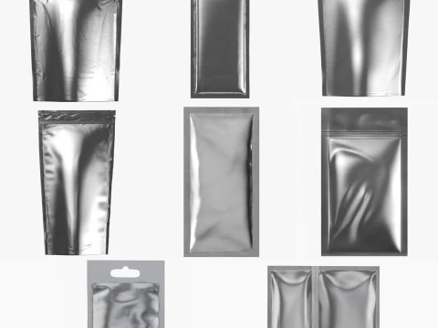 Collection Food Packaging 3D Model