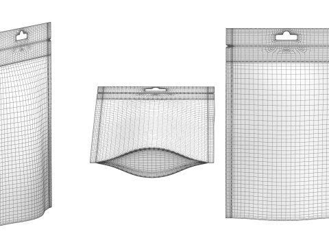 Stand up pouch collection v1 PBR 3D Model