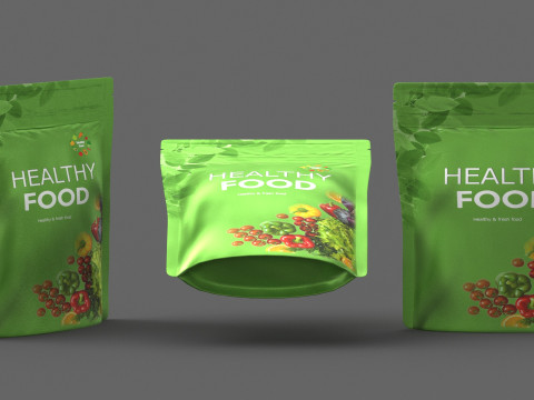 Stand up pouch collection v2 PBR 3D Model