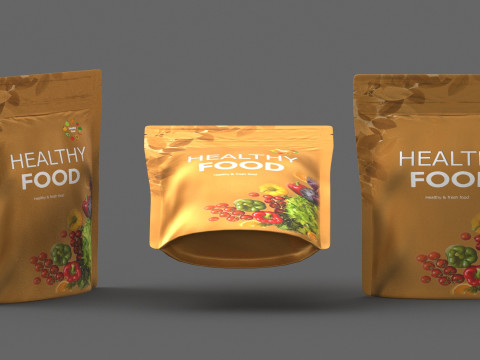 Stand up pouch collection v2 PBR 3D Model