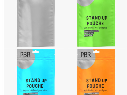 Stand up pouch collection v3 PBR Modèle 3D
