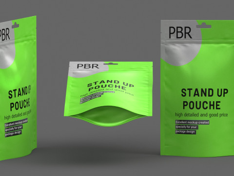 Stand up pouch collection v3 PBR 3D 模型
