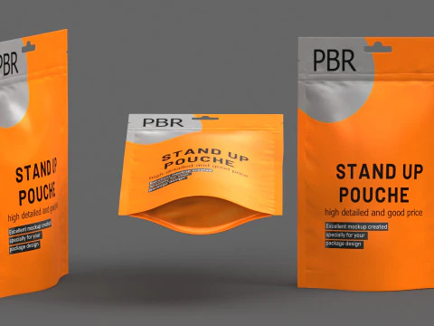 Stand up pouch collection v3 PBR 3D Model