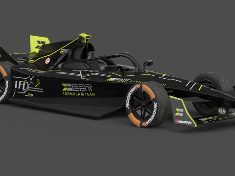 Formula E Season 2024 Race Car Collection 3D Model