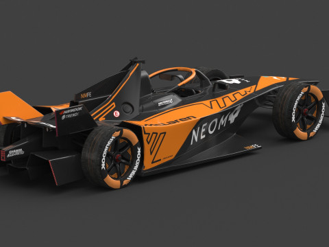 Formula E Season 2024 Race Car Collection 3D Model
