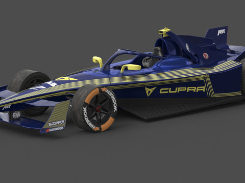 Formula E Season 2024 Race Car Collection 3D Model