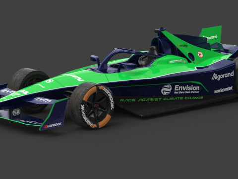 Formula E Season 2024 Race Car Collection 3D Model