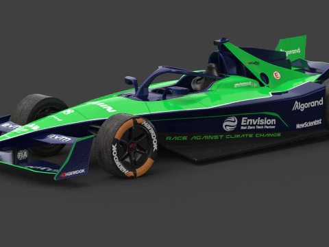 Formula E Season 2024 Race Car Collection 3D Model