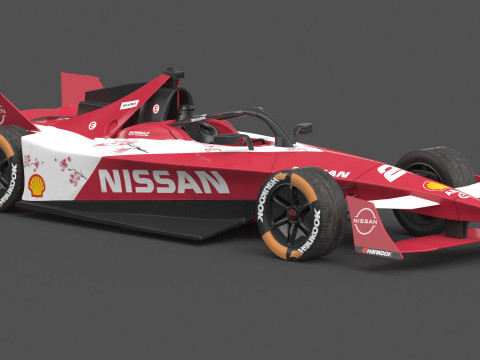 Formula E Season 2024 Race Car Collection 3D Model