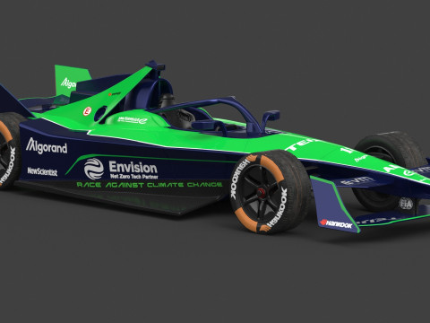 Formula E Season 2024 Race Car Collection 3D Model
