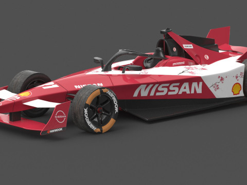 Formula E Season 2024 Race Car Collection 3D Model