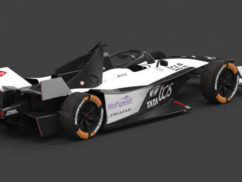 Formula E Season 2024 Race Car Collection 3D Model