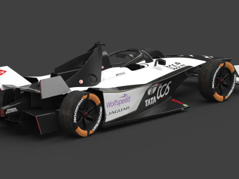 Formula E Season 2024 Race Car Collection 3D Model