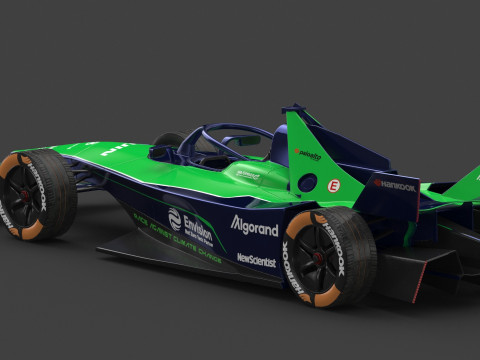 Formula E Season 2024 Race Car Collection 3D Model