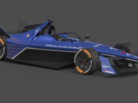 Formula E Season 2024 Race Car Collection 3D Model