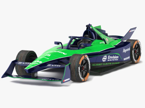 Formula E Season 2024 Race Car Collection 3D Model