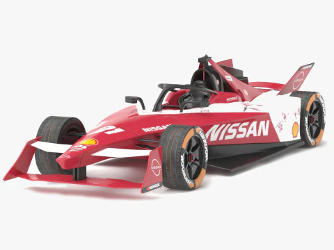Formula E Season 2024 Race Car Collection 3D Model