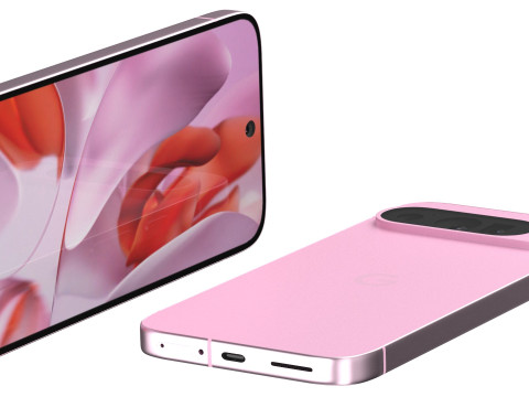 Google Pixel 9 Pro Rose Quartz 3D Model
