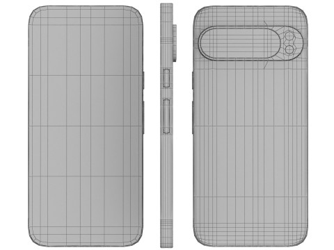 Google Pixel 9 Pro Rose Quartz 3D Model