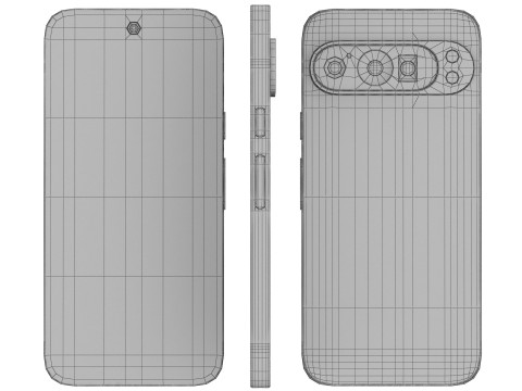 Google Pixel 9 Pro Rose Quartz 3D Model