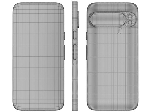 Google Pixel 9 Pro Rose Quartz 3D Model