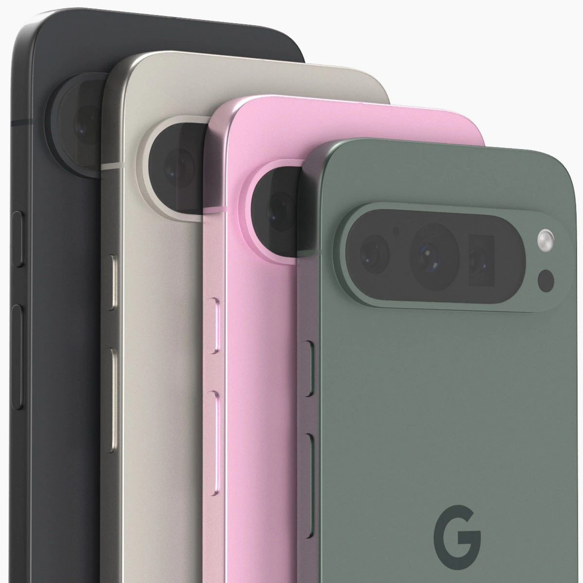 Google Pixel 9 Pro All collors 3D Model .c4d .max .obj .3ds .fbx .stl .blend 