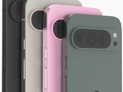 Google Pixel 9 Pro Усі кольори 3D Модель