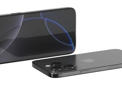 Apple iPhone 16 pro black 3D Model