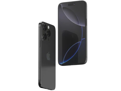 Apple iPhone 16 pro black 3D Model