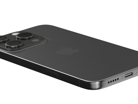 Apple iPhone 16 pro black 3D Model